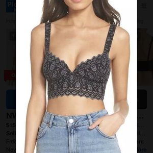 NWOT Free People Sexy Ezra Bralette/Crop top